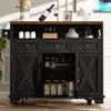 OKWISH Îlot de Cuisine Mobile - Desserte de Cuisine avec Voir les images du produit 3