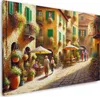 Italien Toskana malerische Gasse mit Blumen und Café Produktbild-Vorschau 1