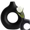 Vase décoratif design, noir, style moderne, minimaliste, Voir les images du produit 3