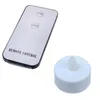 A remote control and an LED tea light are shown on a white background. Produktbild-Vorschau