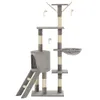 vidaXL Tiragraffi per gatti con colonne in sisal 138 cm Anteprima dell’immagine prodotto 2