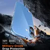 A clear phone case is shown falling through rocks, emphasizing its durability. Anteprima dell’immagine prodotto