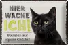 Blechschild Hinweis Katze hier wache ich eigene Gefahr, 30 Produktbild-Vorschau 2