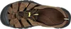 A top-down view of a brown KEEN sandal. Produktbild-Vorschau