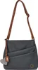 A gray Rieker women's crossbody bag with brown leather straps and a heart-shaped charm. Produktbild-Vorschau