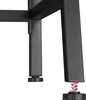 Close-up of the adjustable feet of a black metal table leg. Náhled obrázku produktu