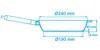 Gusseisenpfanne 24cm Gußeisenpfanne mit abnehmbarem Produktbild-Vorschau 3