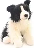 A plush toy Border Collie dog sitting against a white background. Produktbild-Vorschau