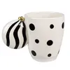 Clayre & Eef Tasse 350 ml Weiß Schwarz Keramik Produktbild-Vorschau 2