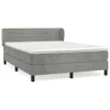 vidaXL Letto a molle con materasso grigio chiaro 140x200 cm Anteprima dell’immagine prodotto 1