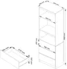 Büroregal AKORD R60 Büro-Bücherregal Weiß 60 cm 3 Ebenen Produktbild-Vorschau 7