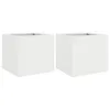vidaXL Pflanzkübel 2 Stk. Weiß 32x30x29 cm Stahl Produktbild-Vorschau 1