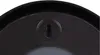 A close-up view of the back of a black framed mirror, showing a hanging hook. Produktbild-Vorschau