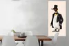 MuchoWow® Poster Pinguin - Tier - Hut - Schwarz 60x120 cm - Produktbild-Vorschau 2