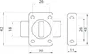 WC Toilette Schloss Türriegel Türschloss 42 mm x 48 mm Produktbild-Vorschau 3