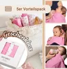 5er Set Spucktücher, 100% Baumwolle, 80x80 cm, rosa und Produktbild-Vorschau 3