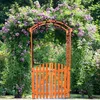 Arco di rose marrone con porte Pergola Griglia di sostegno Anteprima dell’immagine prodotto 5