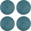 Tischset 4er Set Petrol rund 35 cm Ø Platzset abwaschbar Produktbild-Vorschau 1