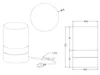 Tischleuchte ARY II Schwarz & Glas Weiß Höhe 15cm Produktbild-Vorschau 6