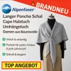 Alpenfaser™ Langer Poncho Schal Cape Halstuch Umhängetuch Produktbild-Vorschau 1