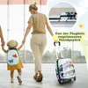 COSTWAY 2ks dětský kufr + batoh, dětský vozík z plastu, Náhled obrázku produktu 4
