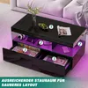 CDGlobal Couchtisch Wohnzimmertisch Schwarz Hochglanz, Produktbild-Vorschau 2
