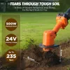 2-in-1 Akku-Bodenfräse, 100mm, elektrische Gartenfräse Mit Produktbild-Vorschau 3
