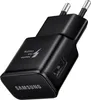A black Samsung fast charging adapter with European plug. Produktbild-Vorschau
