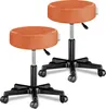 CASARIA® Lot de 2 tabourets de bureau oranges pivotant 360° Voir les images du produit 2