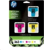 HP 363 3-pack Cyan/Magenta/Yellow Ink Cartridges, Cyan, Produktbild-Vorschau 2