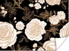 MuchoWow® Poster Rosen - Schwarz - Weiß - Muster 120x90 cm Produktbild-Vorschau 1
