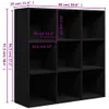 vidaXL Bücherregal Schwarz 98x29x97,5 cm Holzwerkstoff Produktbild-Vorschau 7