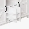 Close-up view of the interior shelves of a white cabinet, likely for wine storage. Anteprima dell’immagine prodotto