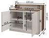 Roomart CORTADO Kücheninsel 120 cm breit, Weiß-Eiche Produktbild-Vorschau 7