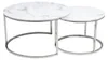 Lot de 2 tables gigognes ATLANTA rondes en métal et verre Voir les images du produit 1