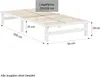 Homestyle4u drevená posteľ 90x200 biela - posteľ pre Náhľad obrázku produktu 4
