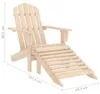 vidaXL Zahradní židle Adirondack s podnožkou a stolem z Náhled obrázku produktu 7