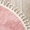 Dywan okrągły z długim włosiem - Lofty Fringe Różowy Podgląd zdjęcia produktu 3