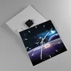 Wanduhr - Quadrat - Glasuhr - Kosmos Planet - 30x30cm - Produktbild-Vorschau 2