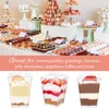 50 Pcs Kunststoff Dessertbecher, 150Ml Desserttassen Eckig Produktbild-Vorschau 2