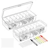 2 Stück Kabel Aufbewahrungsbox, Transparent Kabel Organizer Produktbild-Vorschau 1