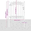 vidaXL Branka do oplocení EMMEN s hroty, ocel, 103 x 117 Náhled obrázku produktu 4
