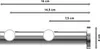 Interdeco Gardinenstange / Vorhangstange Chrom, Typ Platon Produktbild-Vorschau 2