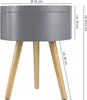 ONVAYA® Beistelltisch aus Holz | Grau | Holz | Ø 35 cm | Produktbild-Vorschau 2