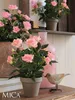 Fiore artificiale rosa Ø 25 H 33 cm rosa Anteprima dell’immagine prodotto 2
