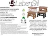 LS-LebenStil Vintage Teak Holz Fuß-Hocker Braun Weiß 30cm Produktbild-Vorschau 7