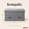 ONBEST Sitzbank mit Stauraum | 2 Schubladen | Grau | 110 kg Produktbild-Vorschau 6