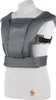 A gray baby carrier is displayed on a white mannequin torso. Produktbild-Vorschau