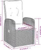 vidaXL 9-tlg. Garten-Essgruppe mit Kissen Schwarz Produktbild-Vorschau 8