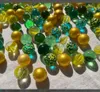 170 Stück Glasmurmeln Mix Grün Gold – Bunte Murmeln aus Produktbild-Vorschau 2